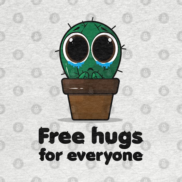 Free hugs for everyone from a little crying cactus by TTirex